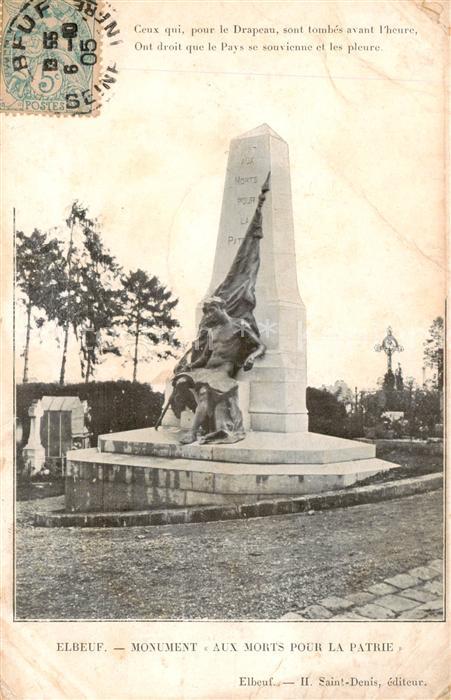 Elbeuf 76 Monument aux Morts pour la Patrie