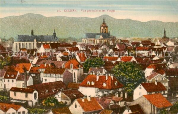 Colmar 68 Vue generale et les Vosges