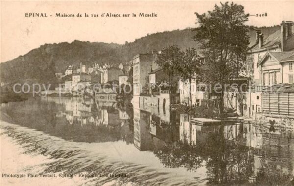Epinal 88 Vosges Maisons de la Rue d Alsace sur la Mosel