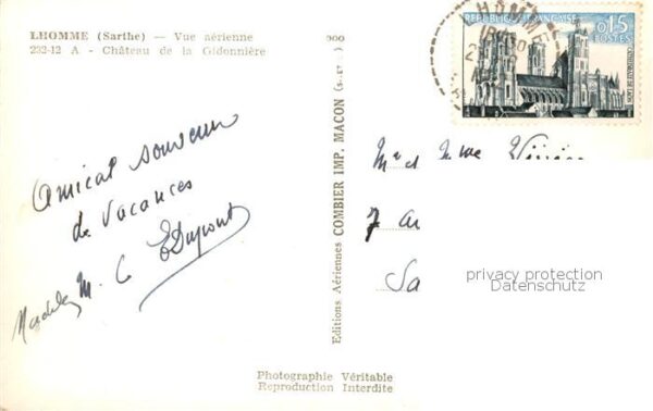 Lhomme 72 Sarthe Chateau de la Gidonnière vue aérienne – Bild 2