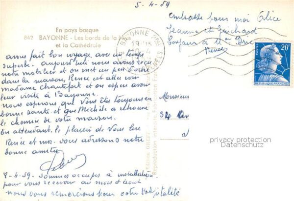 Bayonne 64 Les bords de la Nive et la Cathedrale – Bild 2