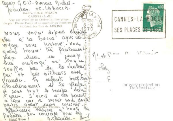 Cannes 06 Vue par avion de la Croisette des plage – Bild 2