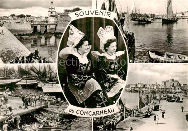 Concarneau 29 Finistere Entree de la Ville close Le Port Coiffe