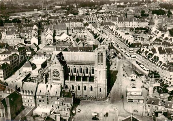 Flers 61 Orne Eglise St Germain et rue du 6 Juin
