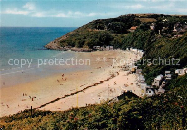 Carteret Manche La plage de la Potiniere vers les roche