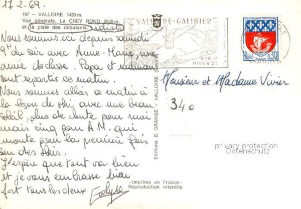 Valloire 73 Savoie Vue generale et la piste des debutants – Bild 2