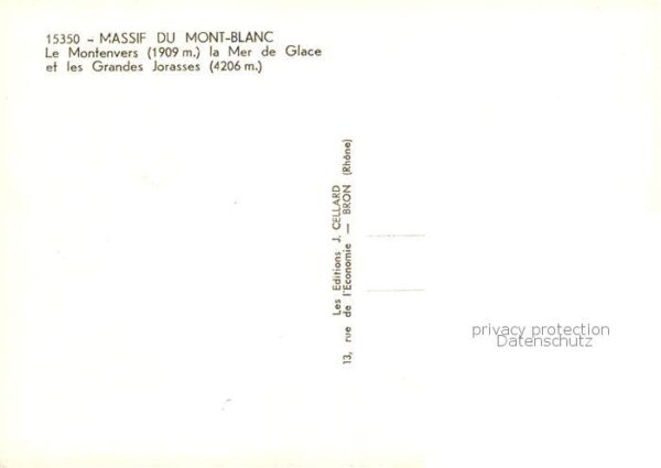 Mont-Blanc  4807m 74 Haute-Savoie Le Montenvers la Mer de Glace et les Gr – Bild 2