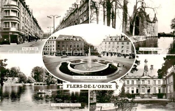 Flers 61 Orne Rue du 6 Juin Place Centrale et Rue du