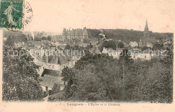 Langeais 37 Indre-et-Loire Eglise et le Chateau