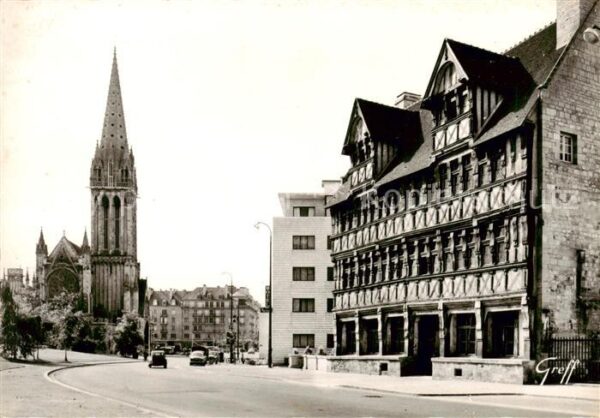 Caen 14 La Maison des Quatrans et l’Eglise Sain