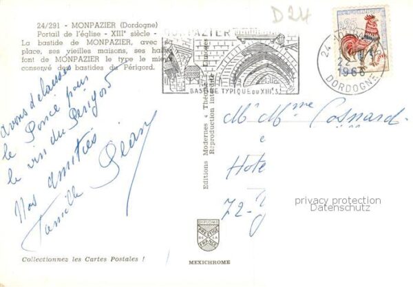 Monpazier 24 Dordogne Portail de l'eglise – Bild 2