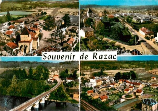 Razac-sur-l Isle 24 Dordogne Eglise et la Place Ste Marie Route de B