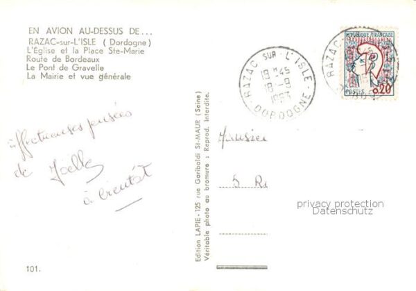 Razac-sur-l Isle 24 Dordogne Eglise et la Place Ste Marie Route de B – Bild 2