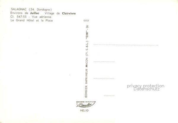 Salagnac Vue aerienne Le Grand Hotel et la Place – Bild 2