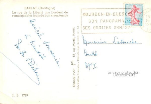 Sarlat-en-Perigord 24 Dordogne La rue de la Liberte que bordent de rem – Bild 2