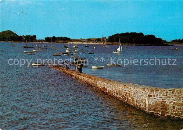 Carantec 29 Finistere Le port et l’Ile de Callot
