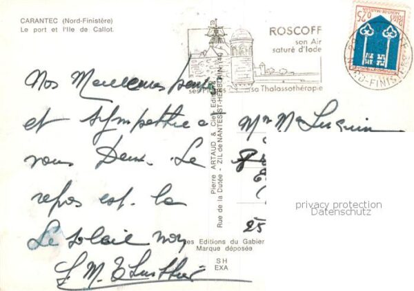 Carantec 29 Finistere Le port et l’Ile de Callot – Bild 2