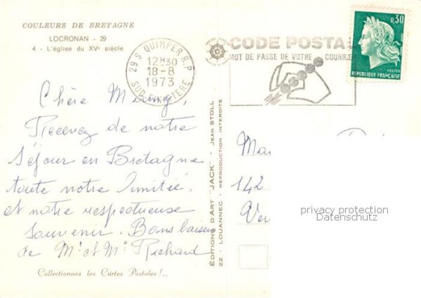 Locronan 29 Finistere Eglise du XVe siecle – Bild 2