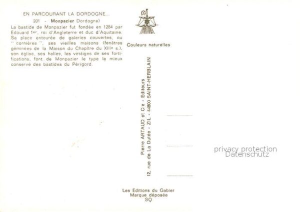 Monpazier 24 Dordogne La bastide de Monpazier fut fondee en 1 – Bild 2