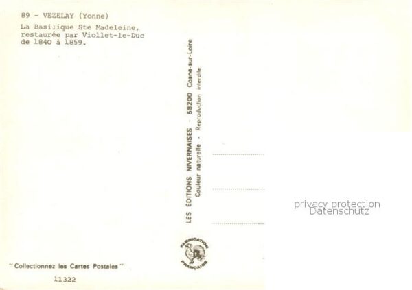 Vezelay 89 Yonne La Basilique Ste Madeleine restauree pa – Bild 2