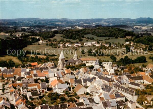 Benevent-l Abbaye 23 Creuse Vue generale aerienne Au loin les Monts