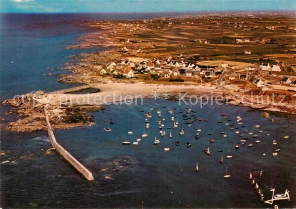 Plouescat Le port et la plage Pars Guen Vue aerie