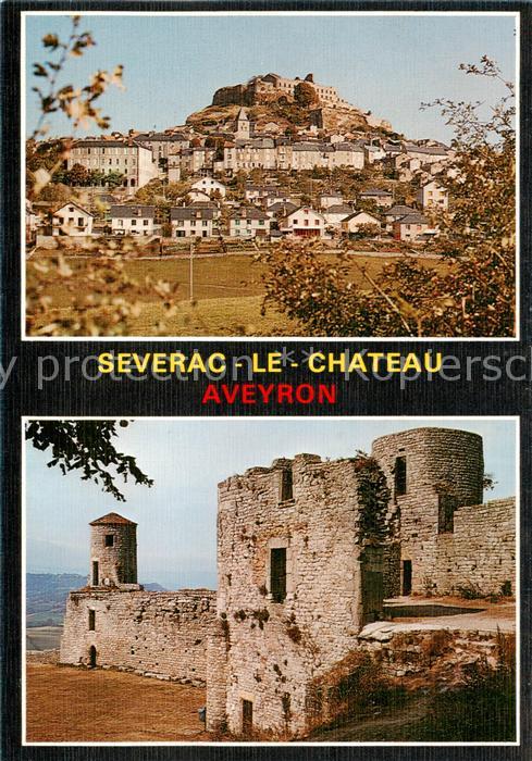 Severac-le-Chateau Vue partielle du bourg Les ruines du ch