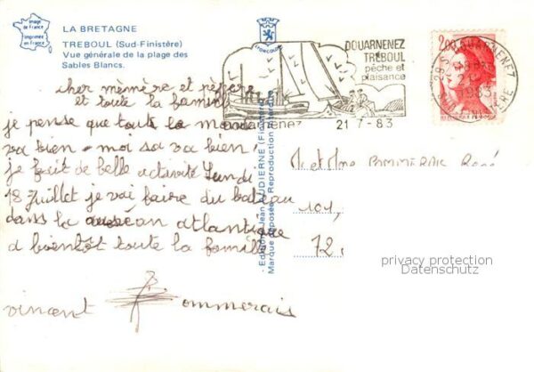 Treboul Douarnenez 29 Finistere Vue generale aerienne de la plage des S – Bild 2