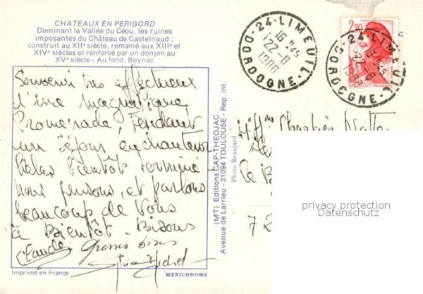 Perigord 24 Dordogne Chateaux en Perigord Les ruines du Chat – Bild 2