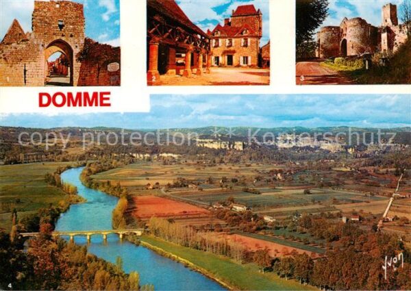 Domme 24 Dordogne Porte Delbos Les Anciennes Halles et la