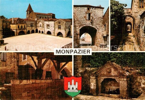 Monpazier 24 Dordogne Bastide fondee par Edouard 1er Une Port