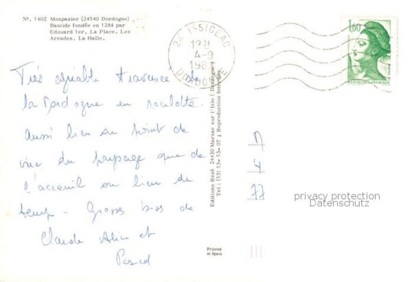 Monpazier 24 Dordogne Bastide fondee en 1284 par Edouard 1er – Bild 2