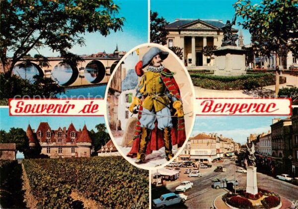 Bergerac Le Pont Le Palais de Justice et sa Plac