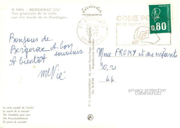 Bergerac Vue generale de la ville sur les bords – Bild 2