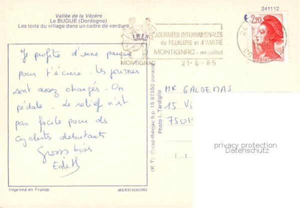 Le Bugue 24 Dordogne Les toits du village dans un cadre de v – Bild 2