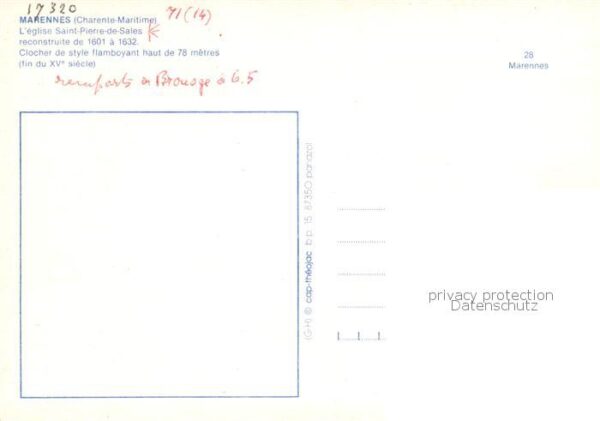 Marennes 17 Charente-Maritime Eglise Saint Pierre de Sales – Bild 2