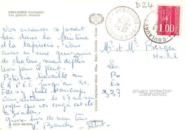 Coulaures Vue generale aerienne – Bild 2
