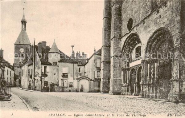 Avallon 89 Eglise Saint Lazare et la Tour de l_Hor