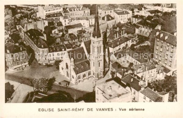 Vanves Eglise Saint Remy de Vanves Vue aerienn