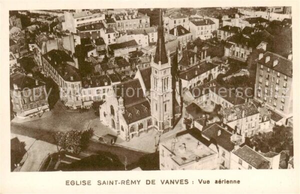 Vanves Eglise Saint Remy de Vanves Vue aerienn