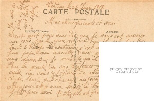 Verdun  55 Meuse La rue Mazel apres le bombardement des – Bild 2