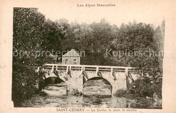 Saint-Ceneri-le-Gerei 61 La Sarthe le pont le moulin