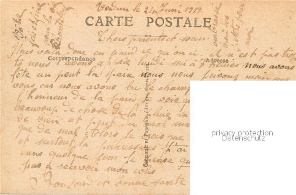Verdun  55 Meuse La Place d’Armes apres le bombardement – Bild 2