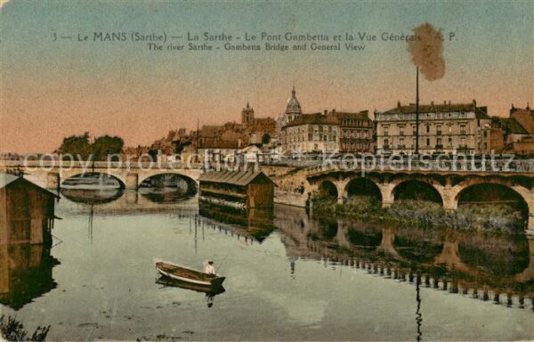 Le Mans Sarthe Le Pont Gamberta et la Vue generale