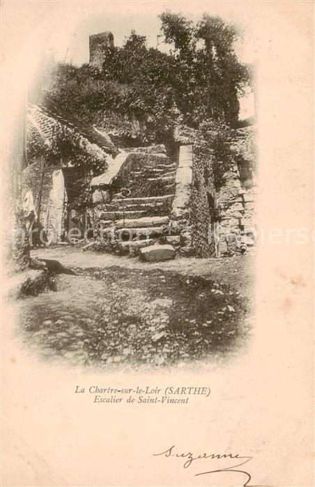 La Chartre-sur-le-Loir 72 Sarthe Escalier de Saint Vincent