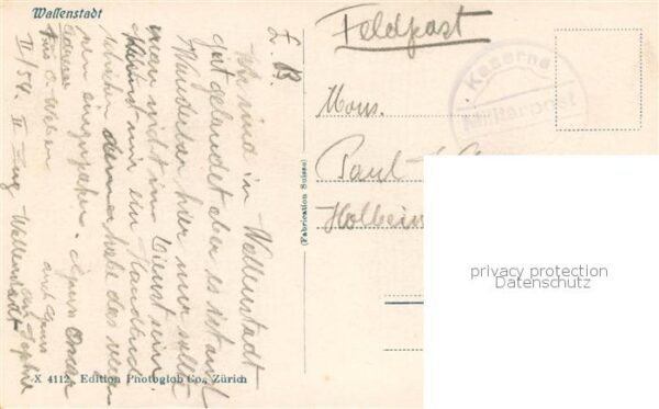 Wassen  UR Panorama Feldpost – Bild 2