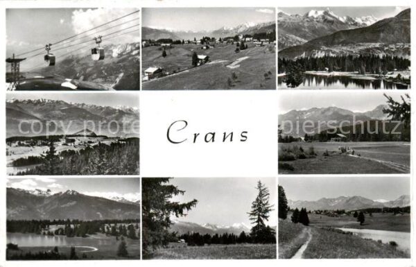 Crans-Montana Teilansichten mit Gondelbahn