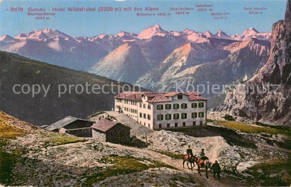 Gemmi VS Hotel Wildstrubel mit den Alpen