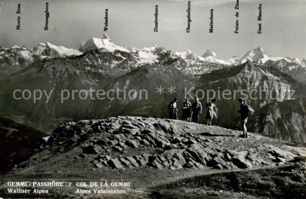 Gemmipass 2322m VS Walliser Alpen Bergsteigergruppe Blick