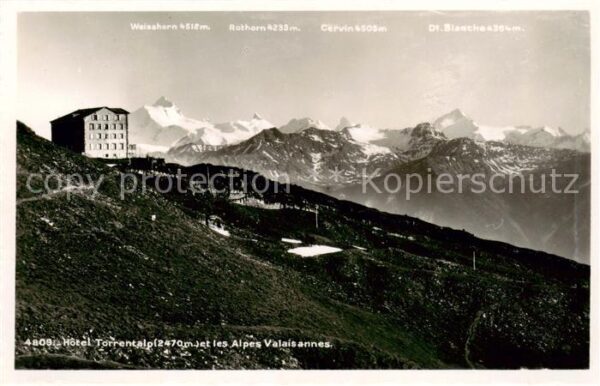 Torrenthorn 2998m VS Hotel Torrentalp et les Alpes Valaisann